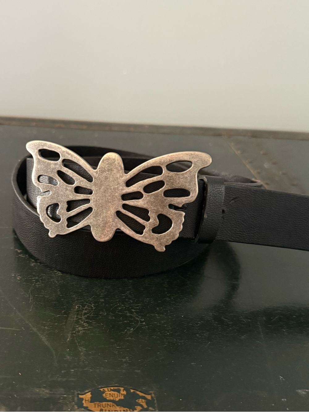 Old Navy Women's Belt Butterfly Buckle Black Size L/XL